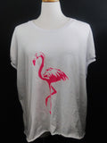 Breast Cancer Pink Flamingo T (white)