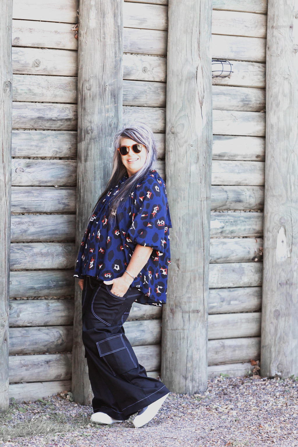 Coco Top in Blue Fleck