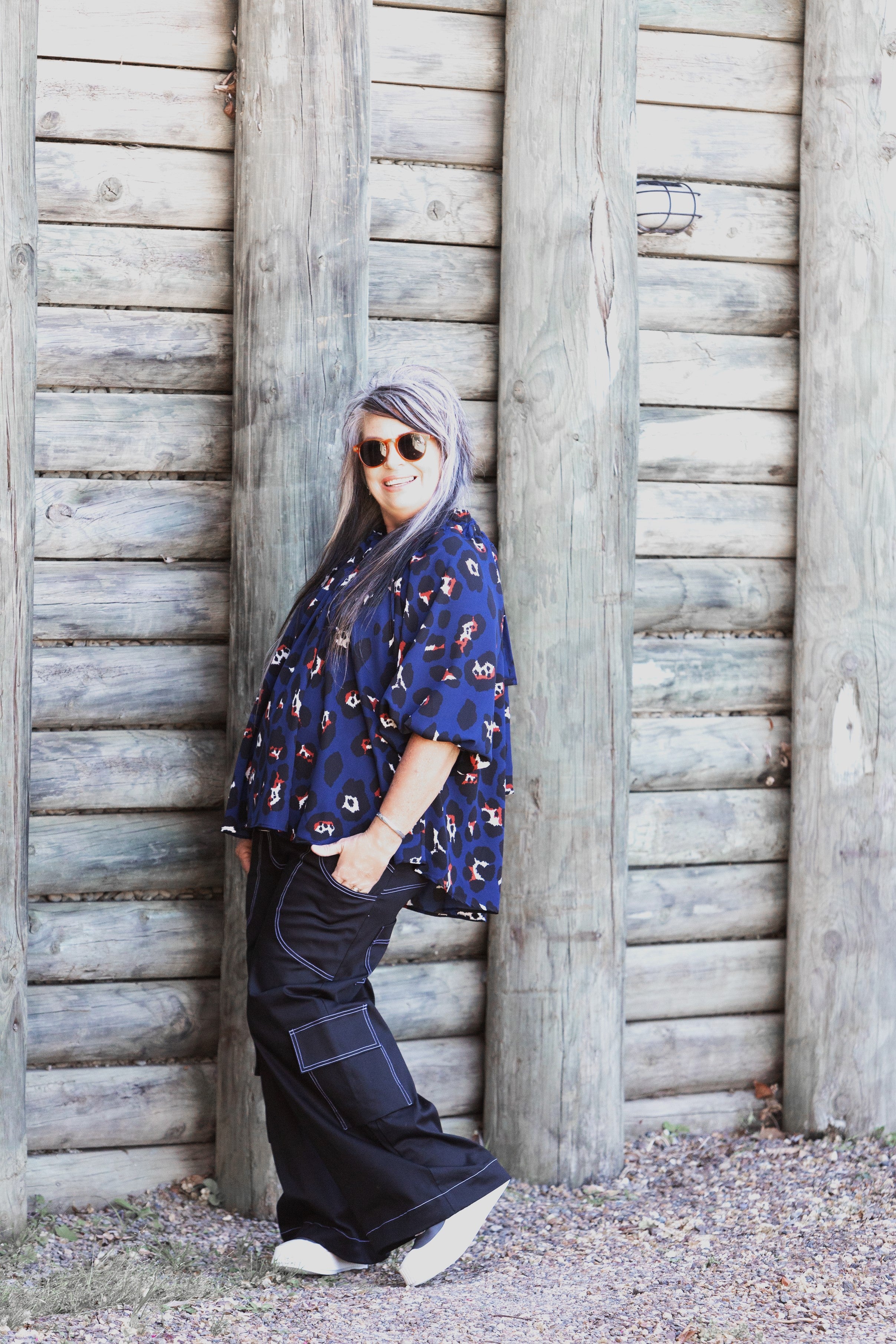 Coco Top in Blue Fleck